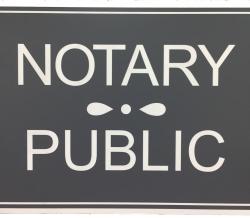 Gray Notary Public Sign, Wisconsin